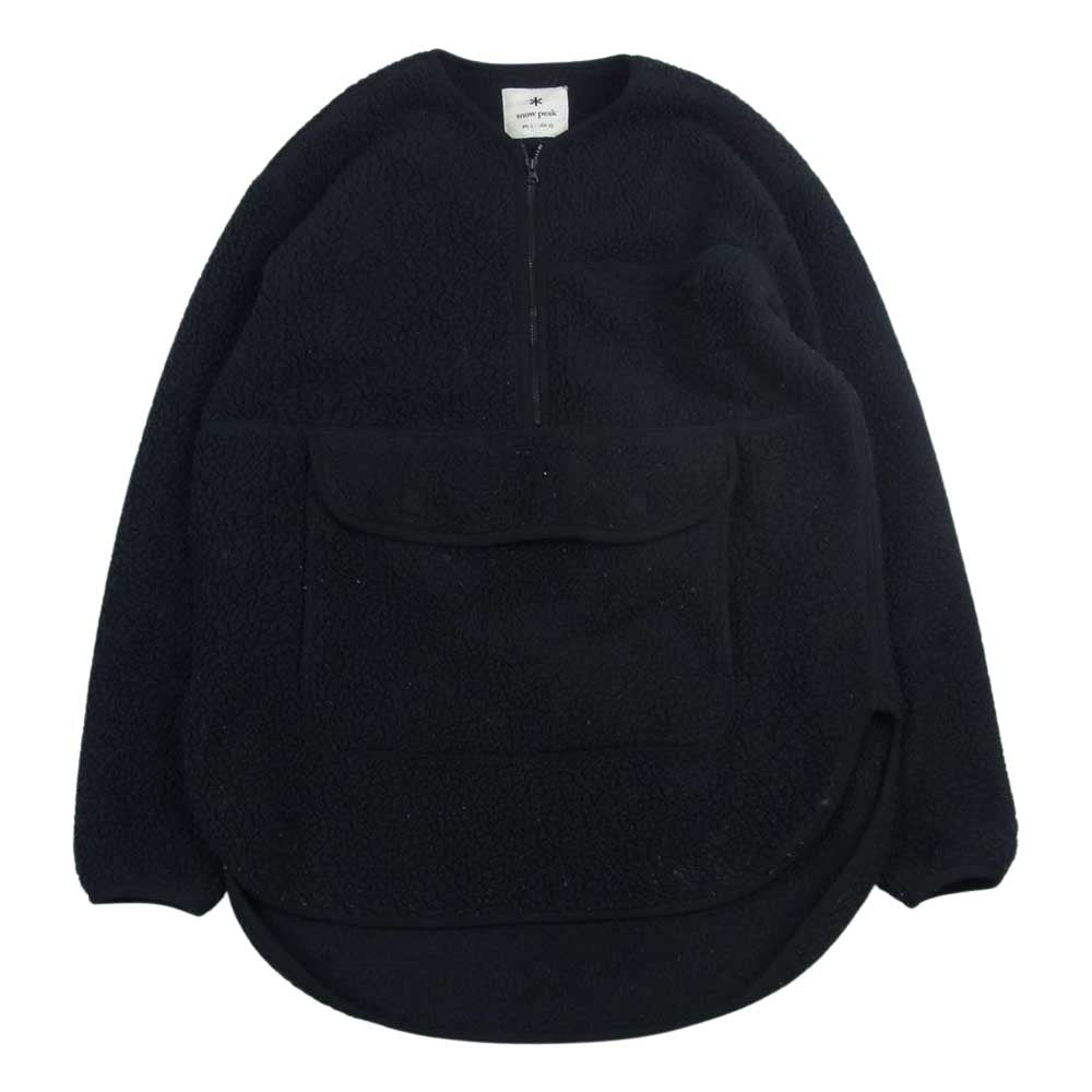 snowpeak スノーピーク SW-19AU005 Classic Fleece Pullover ハーフジップ フリース ジャケット ブラック系 S【中古】