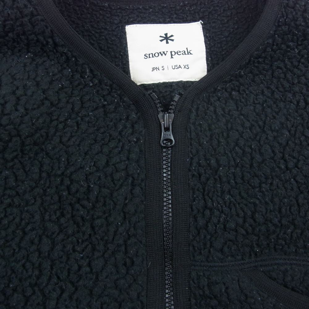 snowpeak スノーピーク SW-19AU005 Classic Fleece Pullover ハーフジップ フリース ジャケット ブラック系 S【中古】