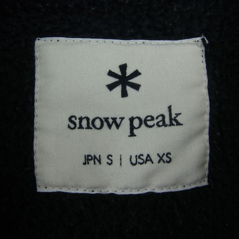 snowpeak スノーピーク SW-19AU005 Classic Fleece Pullover ハーフジップ フリース ジャケット ブラック系 S【中古】