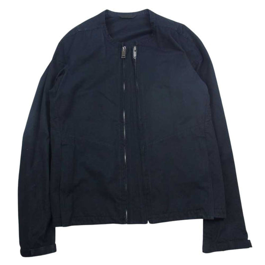 アクロニウム J40-S 国内正規品 HIGH-DENSITY GABARDINE ARTICULATED JACKET ノーカラー ジャケット ダークネイビー系 S【中古】