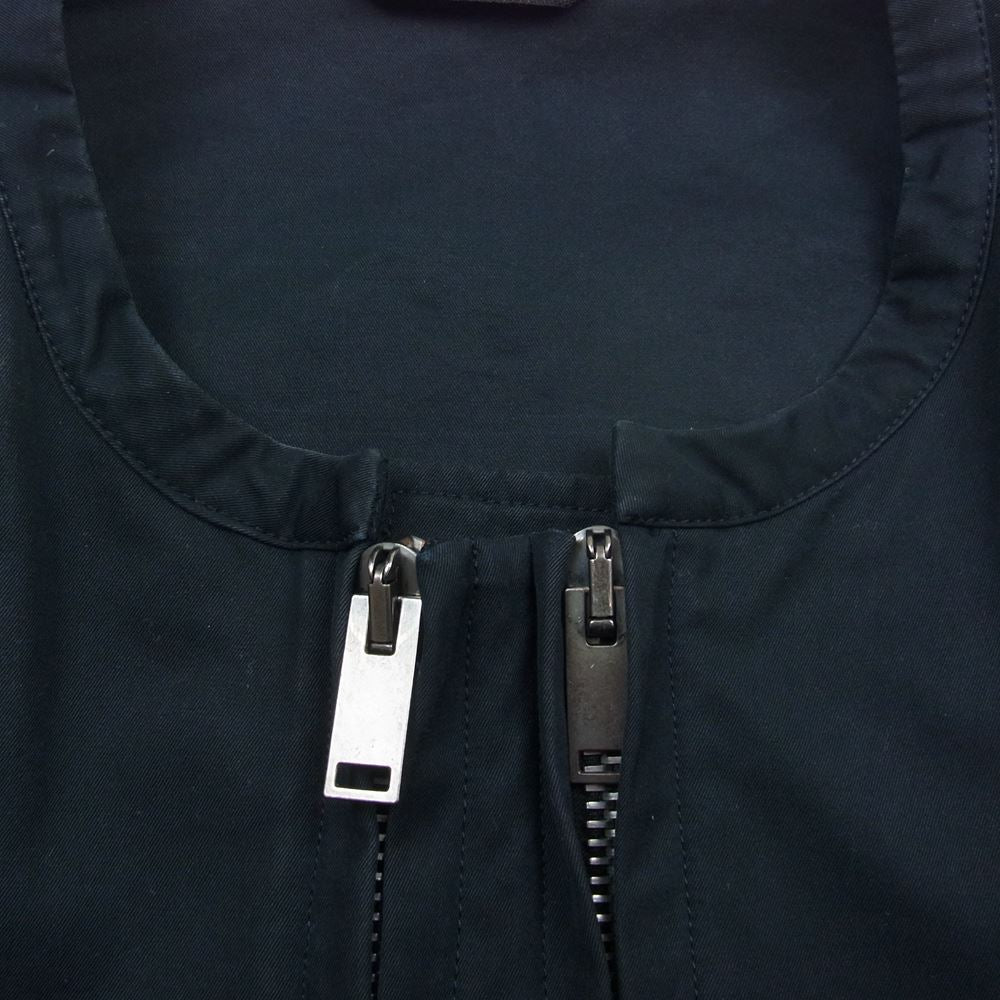 アクロニウム J40-S 国内正規品 HIGH-DENSITY GABARDINE ARTICULATED JACKET ノーカラー ジャケット ダークネイビー系 S【中古】
