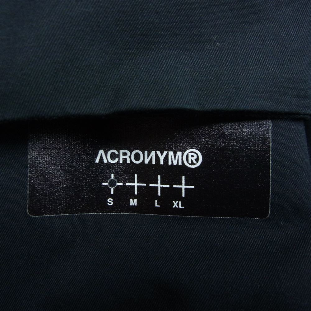 アクロニウム J40-S 国内正規品 HIGH-DENSITY GABARDINE ARTICULATED JACKET ノーカラー ジャケット ダークネイビー系 S【中古】