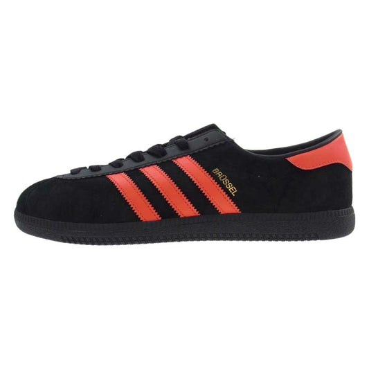 adidas アディダス GZ2044 BRUSSELS ブリュッセル スエード ローカット スニーカー ブラック系 レッド系 28.0cm【新古品】【未使用】【中古】