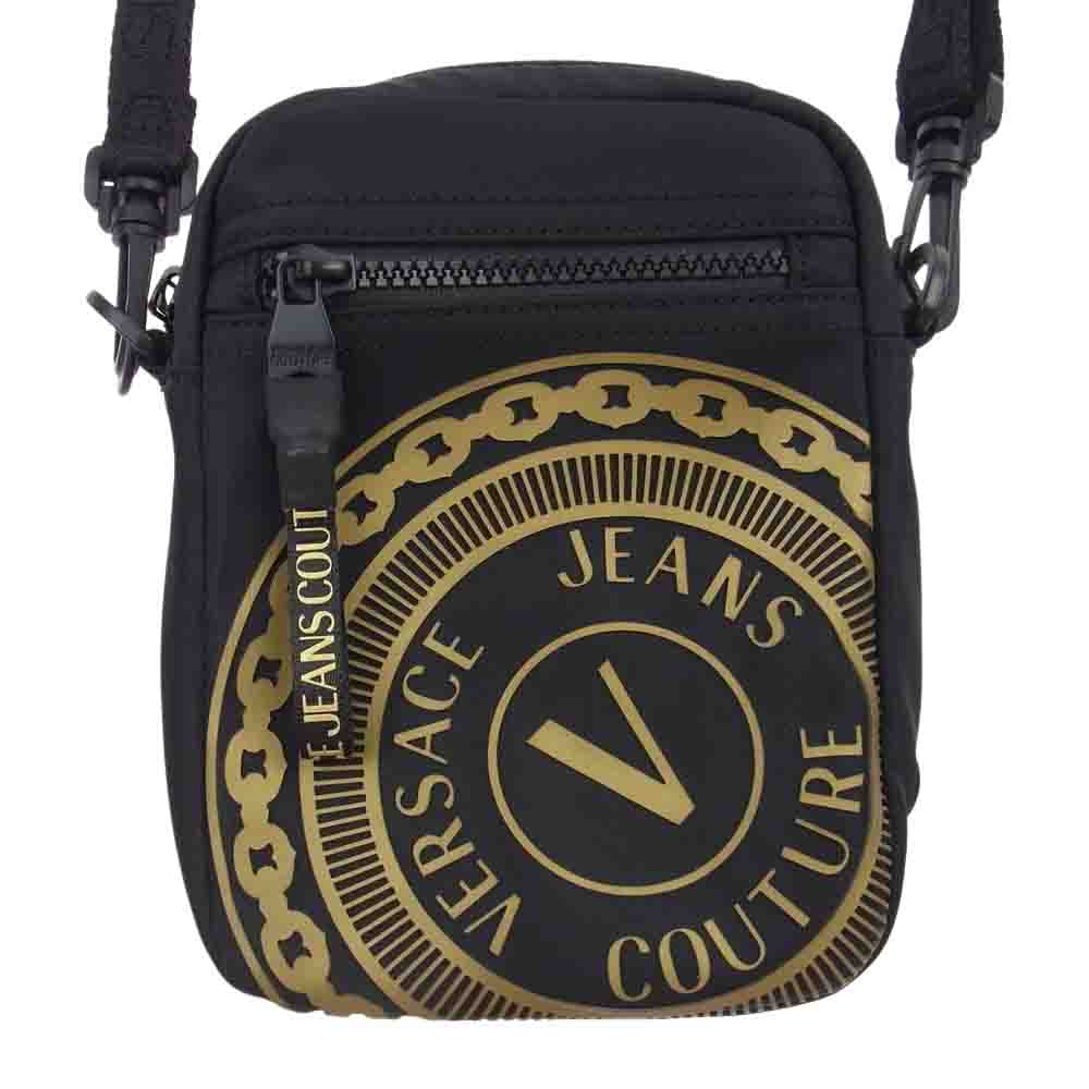 VERSACE ヴェルサーチ JEANS ジーンズ ショルダー バッグ ブラック系【中古】