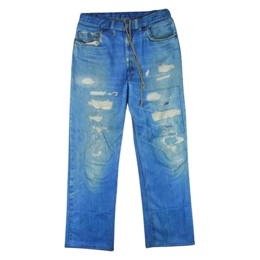 TALKING ABOUT THE ABSTRACTION トーキングアバウトジアブストラクション 501xx ヴィンテージ デニム 転写 スウェット パンツ インディゴブルー系 1【中古】