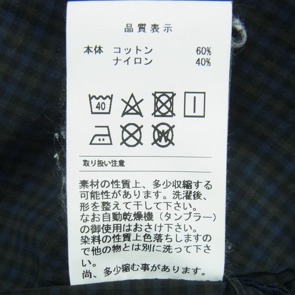 DESCENDANT ディセンダント 21SS SHORE BEACH PANTS ショアー ビーチ チェック パンツ 日本製 グレー系 2【中古】