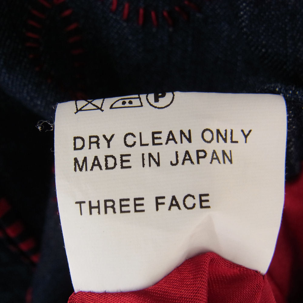 スリーフェイス JOHNNY K INDIGO DENIM インディゴ ウェスタン ジャケット インディゴブルー系 M【中古】