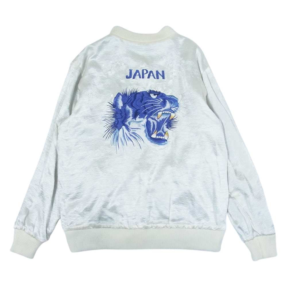 NEIGHBORHOOD ネイバーフッド 19SS SOUVENIR C-JKT スーベニア ジャケット スカル タイガー 刺繍 リバーシブル 別珍 スカジャン ホワイト系 ダークネイビー系 L【中古】