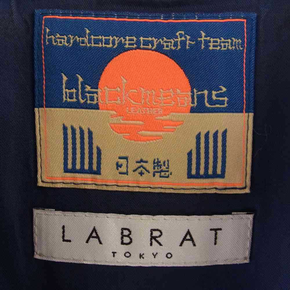 ブラックミーンズ LABRAT ラブラット Roots L-F1529 ヴィンテージ加工 カウレザー ダブルライダースジャケット ワインレッド系 2【中古】