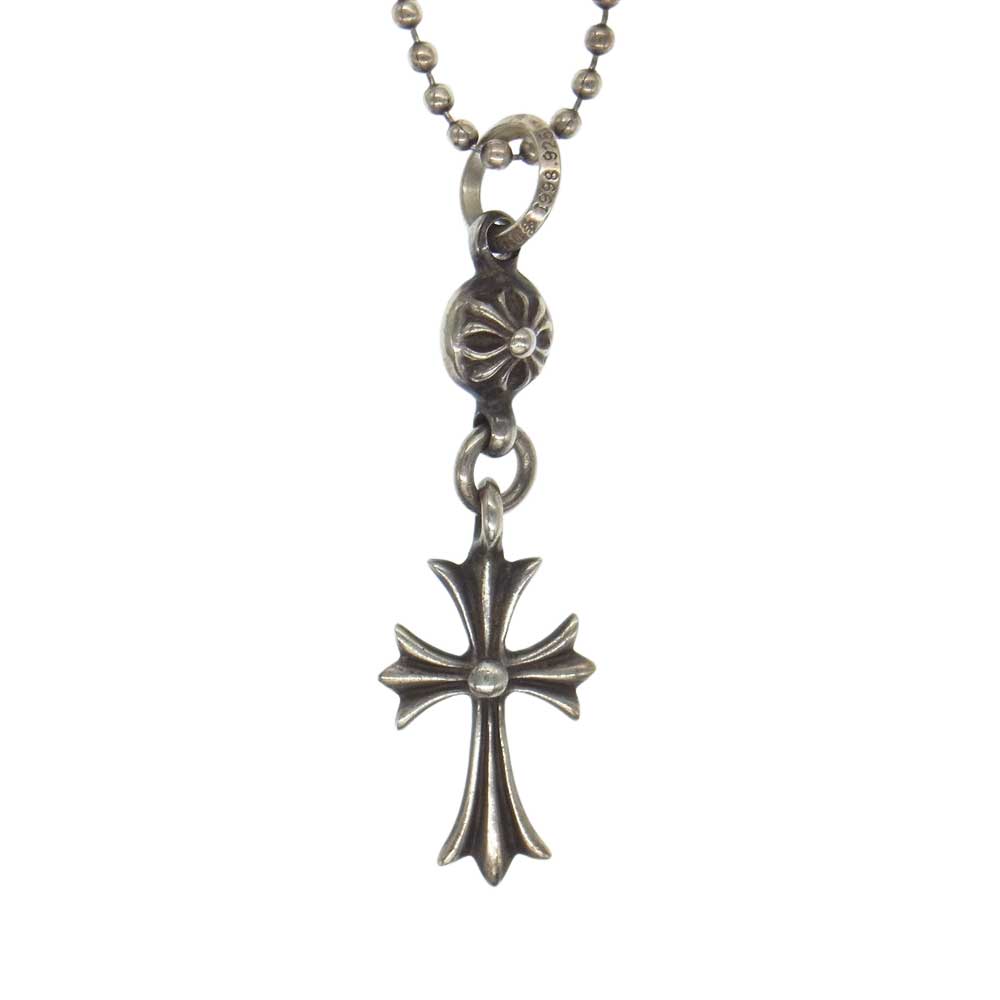 CHROME HEARTS クロムハーツ（原本無） 1B TNY CH CRS 1ボール タイニー CHクロス ペンダント ネックレス シルバー系【中古】