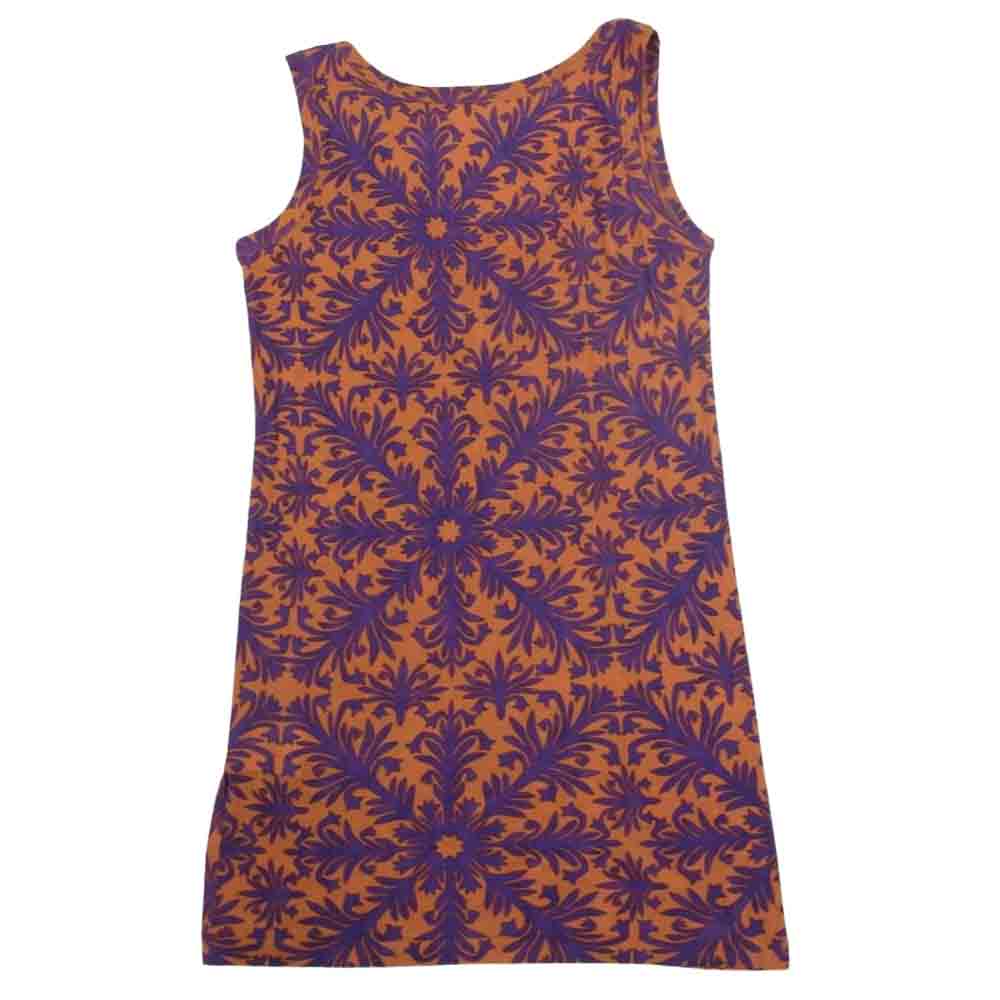 Yohji Yamamoto ヨウジヤマモト FT-T66-079 FEMME 総柄 タンクトップ オレンジ×パープル オレンジ系 2【中古】