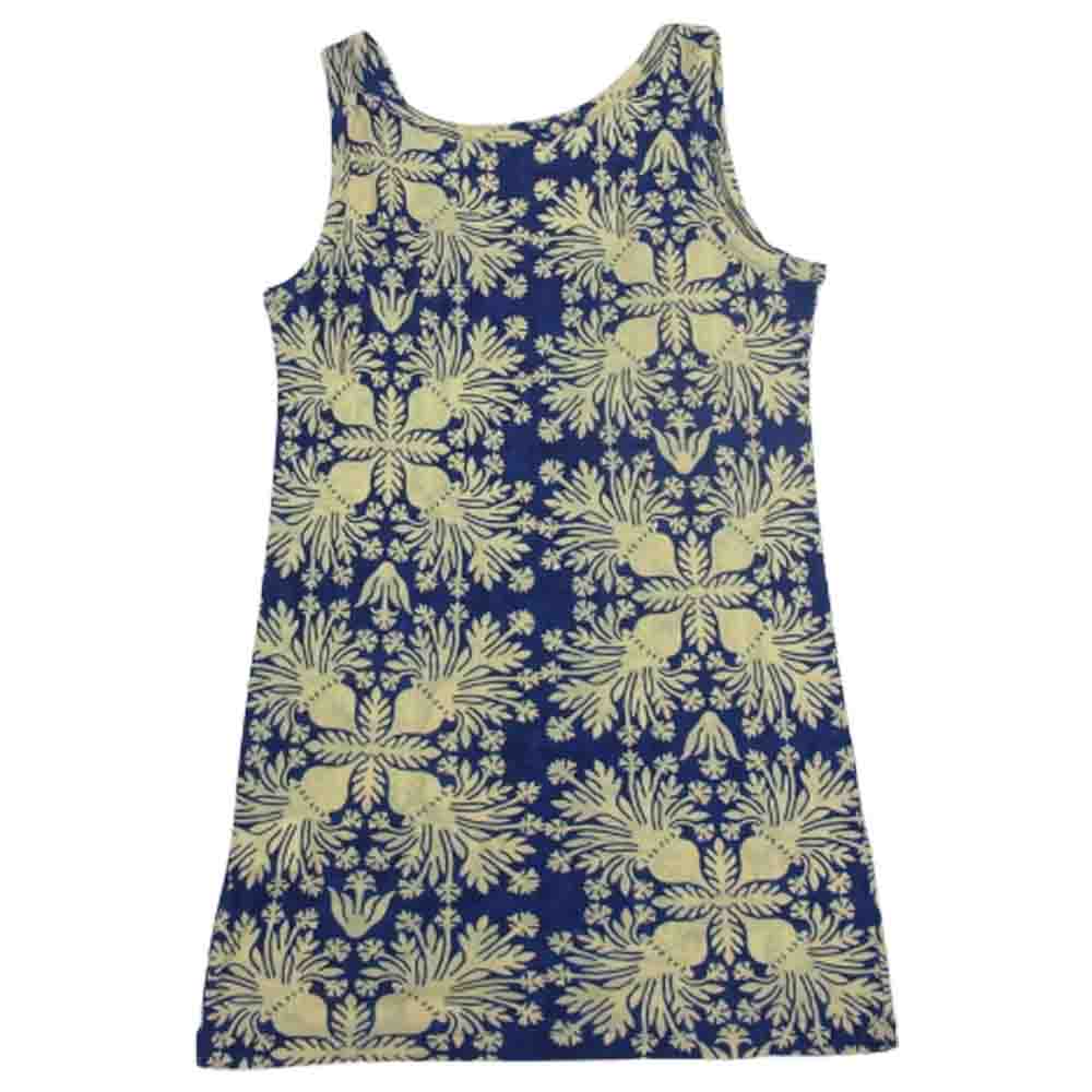 Yohji Yamamoto ヨウジヤマモト FT-T66-080 FEMME 総柄 タンクトップ イエロー×ブルー ブルー系 イエロー系 2【中古】
