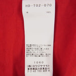 Yohji Yamamoto POUR HOMME ヨウジヤマモトプールオム 21SS HD-T02-070 カルティマ天竺 丸首 半袖カットソー レッド系 3【中古】