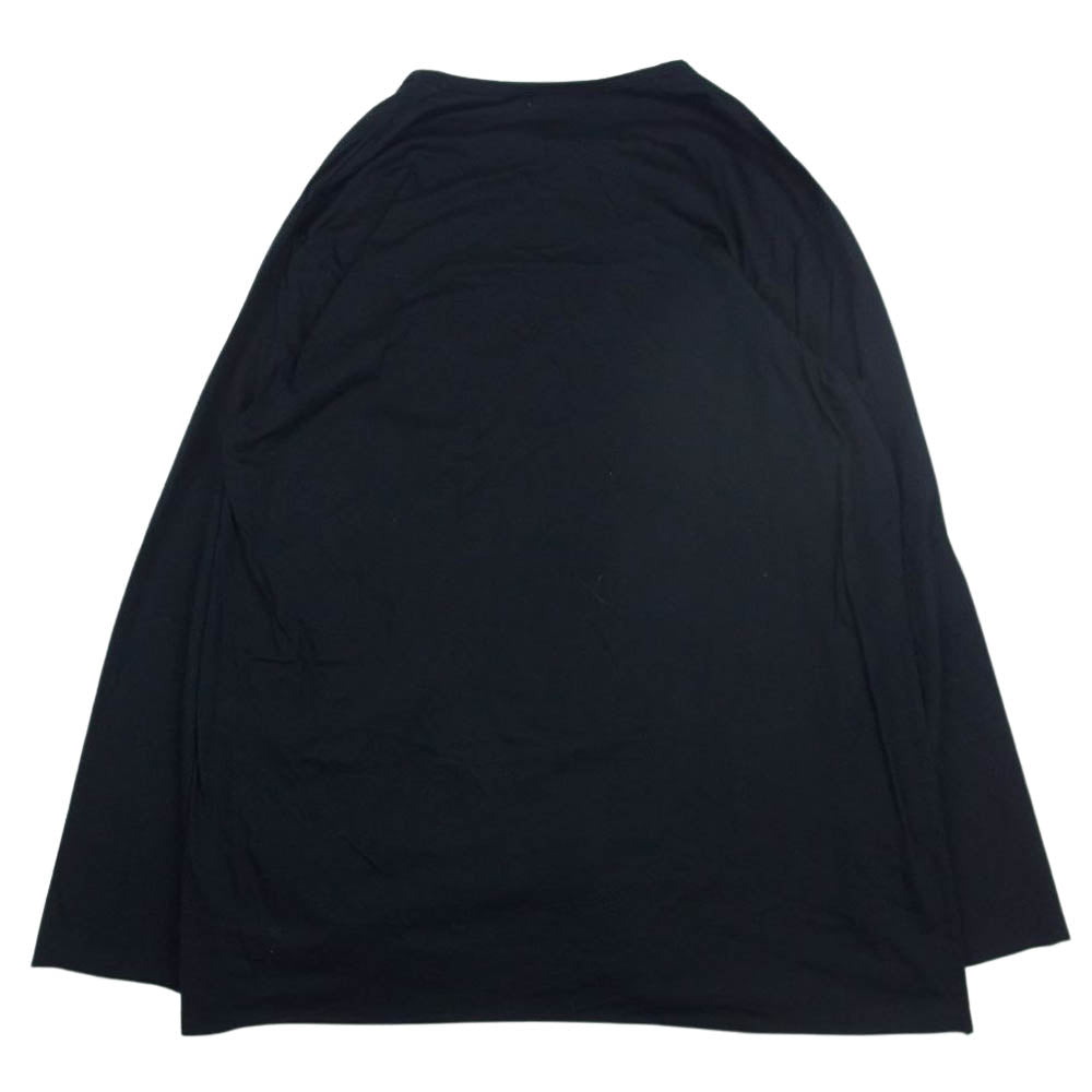 Yohji Yamamoto POUR HOMME ヨウジヤマモトプールオム 20SS HN-K78-373 切込み スリット ロングスリーブ カットソー 長袖 Tシャツ ブラック系 3【中古】