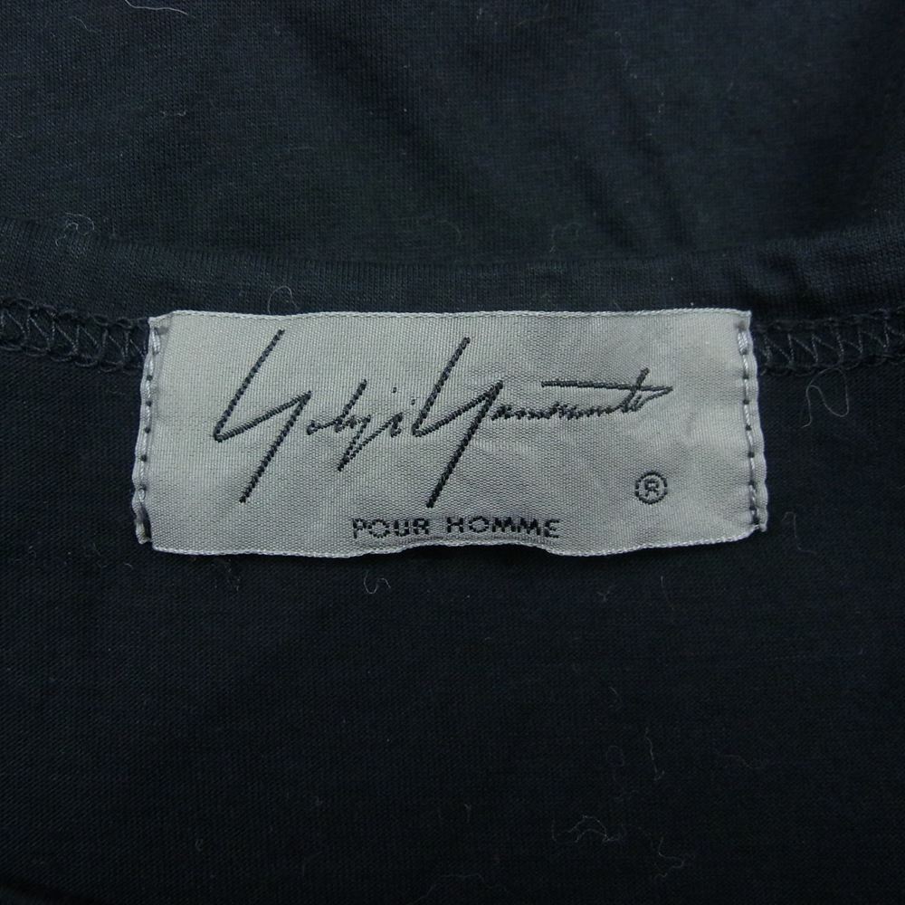 Yohji Yamamoto POUR HOMME ヨウジヤマモトプールオム 20SS HN-K78-373 切込み スリット ロングスリーブ カットソー 長袖 Tシャツ ブラック系 3【中古】