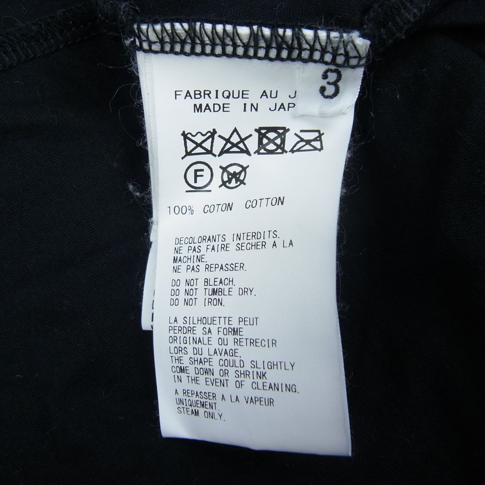 Yohji Yamamoto POUR HOMME ヨウジヤマモトプールオム 20SS HN-K78-373 切込み スリット ロングスリーブ カットソー 長袖 Tシャツ ブラック系 3【中古】