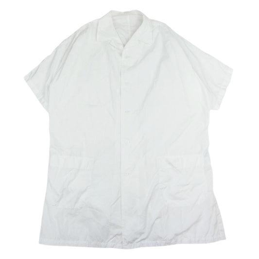 Yohji Yamamoto POUR HOMME ヨウジヤマモトプールオム 22SS HG-B33-057 オープンカラー ドルマンスリーブ 半袖 ロング シャツ ブラウス ホワイト系 3【中古】