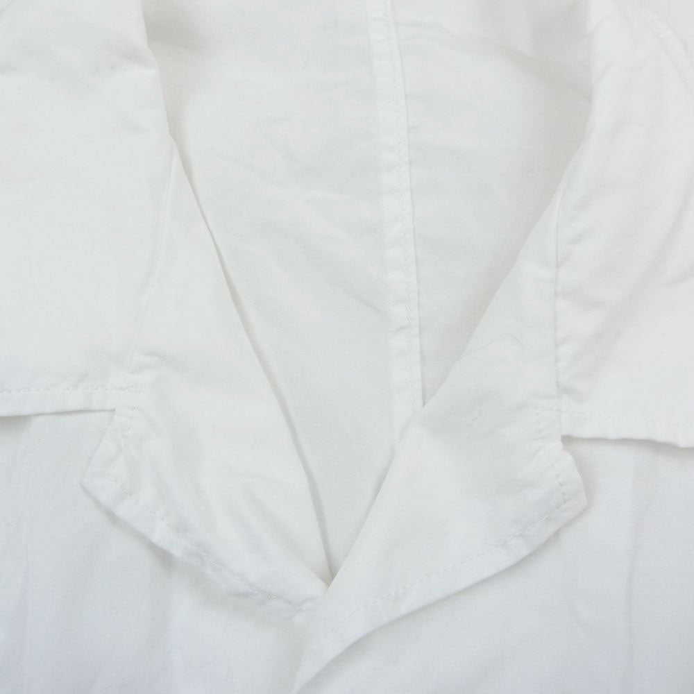 Yohji Yamamoto POUR HOMME ヨウジヤマモトプールオム 22SS HG-B33-057 オープンカラー ドルマンスリーブ 半袖 ロング シャツ ブラウス ホワイト系 3【中古】