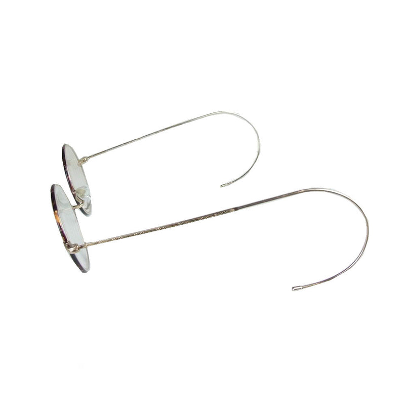 ジョンレノン JL-1034 丸型 繩手 巻つる フレーム 眼鏡 アイウェア ゴールド系 44□24【中古】
