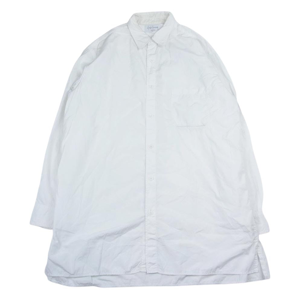 Yohji Yamamoto POUR HOMME ヨウジヤマモトプールオム 21SS HD-B27-024 BIG環縫い クラシック ブラウス 長袖シャツ ホワイト系 4【美品】【中古】