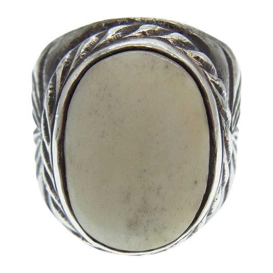 ISAMUKATAYAMA BACKLASH イサムカタヤマバックラッシュ JUN UEZONO. J474-65 Pure Silver 1000 Deer Horn Ring ジュンウエゾノ 純銀 ディアホーン リング シルバー系 約34.5号【中古】