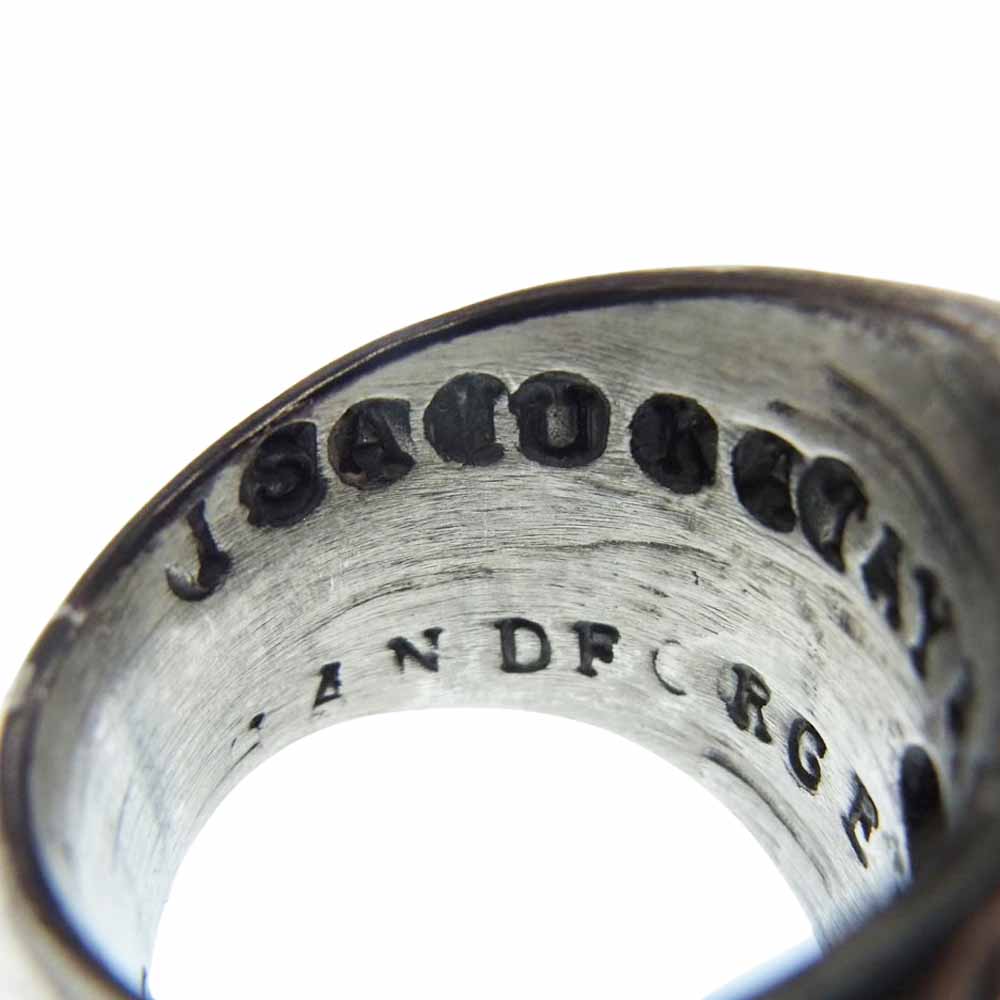 ISAMUKATAYAMA BACKLASH イサムカタヤマバックラッシュ JUN UEZONO. J474-65 Pure Silver 1000 Deer Horn Ring ジュンウエゾノ 純銀 ディアホーン リング シルバー系 約34.5号【中古】