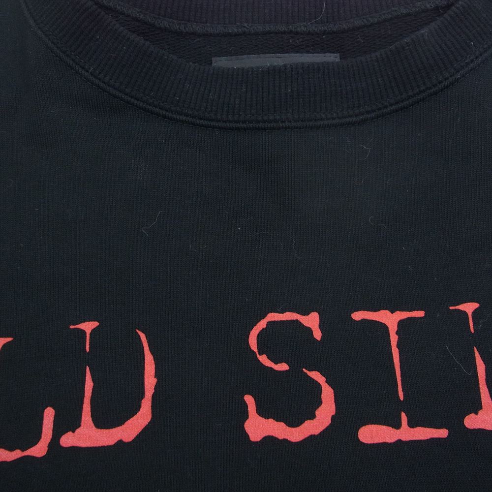 ブラックスキャンダル ヨウジヤマモト 21AW Peace and After ピースアンドアフター WILD SIDE ワイルドサイド ロゴプリント スウェット トレーナー ブラック系 4【中古】