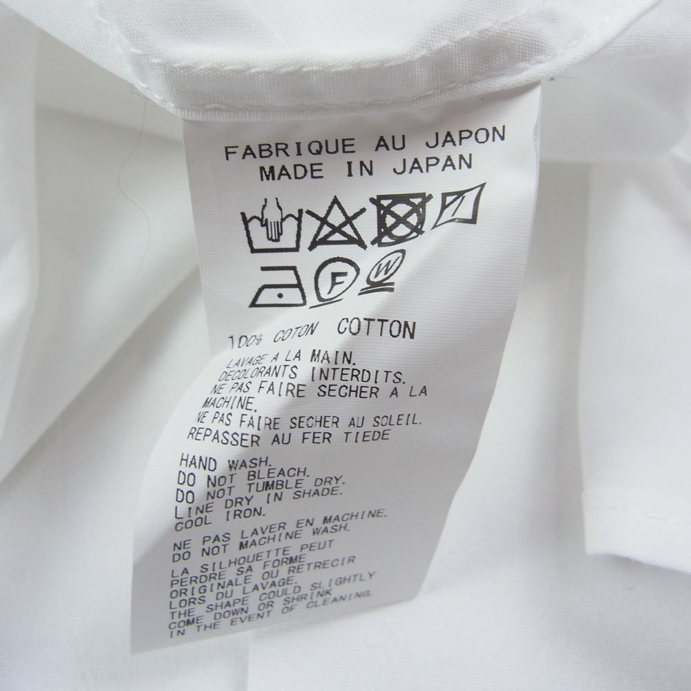 ヨウジヤマモト コスチュームドオム 21AW HX-B91-050 SUIT BROAD OPEN COLLAR SHIRT スーツ ブロード オープンカラー 長袖 シャツ ホワイト系 4【中古】