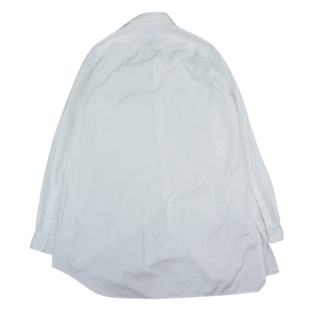 Yohji Yamamoto POUR HOMME ヨウジヤマモトプールオム 21SS HD-B41-024 スタンドカラー 衿環縫い ブロード 長袖 シャツ ブラウス ホワイト系 4【中古】