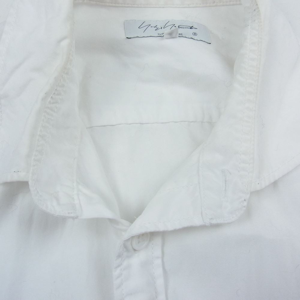Yohji Yamamoto POUR HOMME ヨウジヤマモトプールオム 21SS HD-B41-024 スタンドカラー 衿環縫い ブロード 長袖 シャツ ブラウス ホワイト系 4【中古】