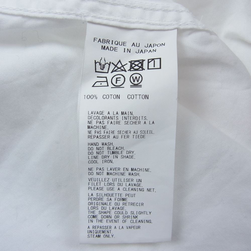 Yohji Yamamoto POUR HOMME ヨウジヤマモトプールオム 21SS HD-B41-024 スタンドカラー 衿環縫い ブロード 長袖 シャツ ブラウス ホワイト系 4【中古】