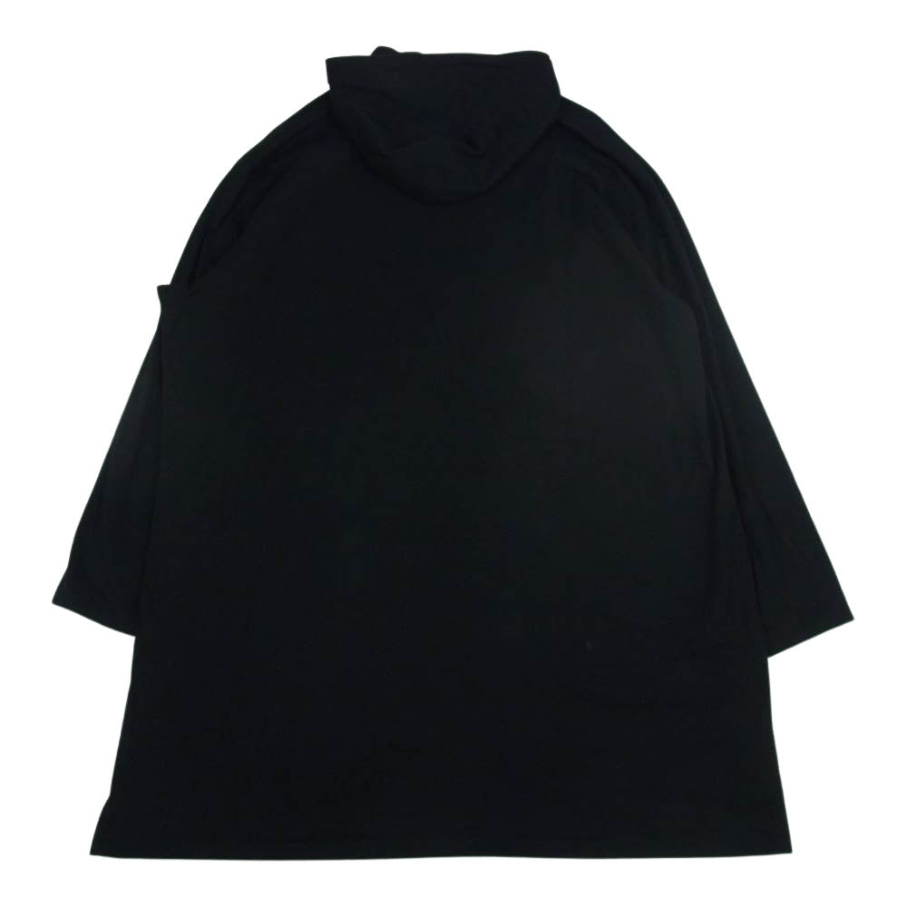 Yohji Yamamoto POUR HOMME ヨウジヤマモトプールオム 21AW HX-T73-078 PRINT BIG LONG SLEEVES HOODY プリント ビッグ ロングスリーブ フーディ パーカー ブラック系 3【美品】【中古】