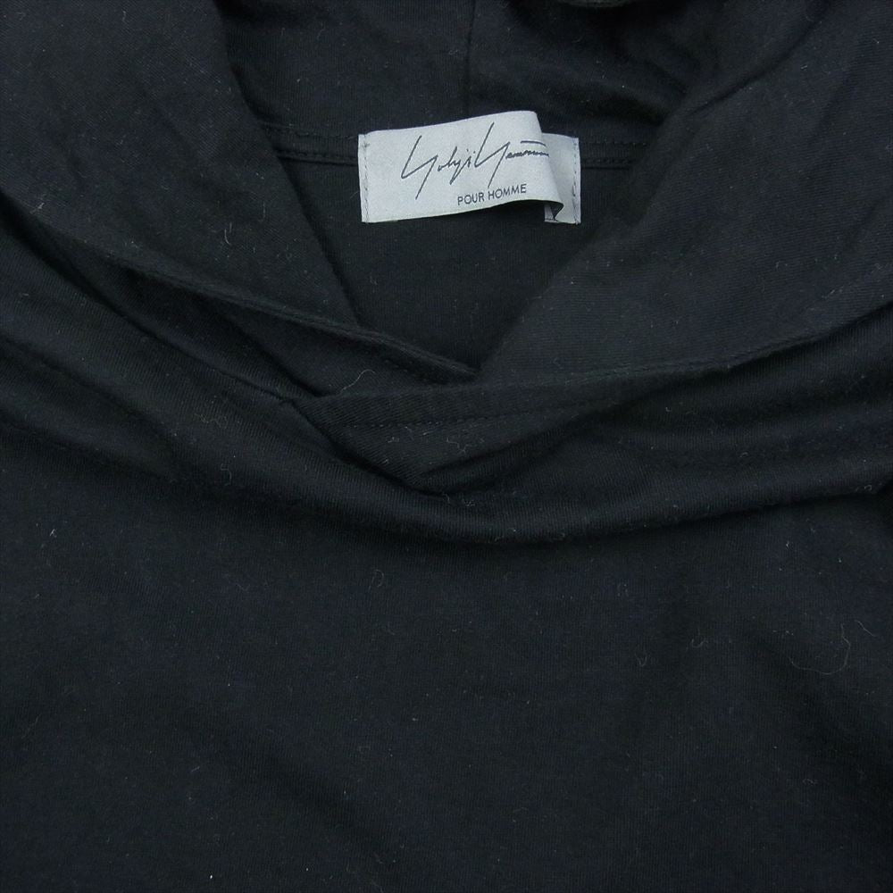 Yohji Yamamoto POUR HOMME ヨウジヤマモトプールオム 21AW HX-T73-078 PRINT BIG LONG SLEEVES HOODY プリント ビッグ ロングスリーブ フーディ パーカー ブラック系 3【美品】【中古】