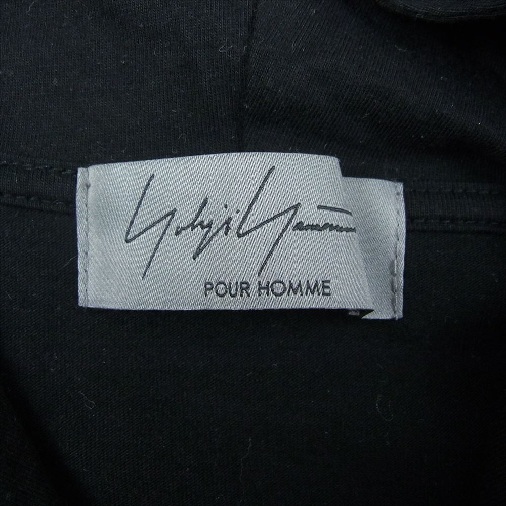 Yohji Yamamoto POUR HOMME ヨウジヤマモトプールオム 21AW HX-T73-078 PRINT BIG LONG SLEEVES HOODY プリント ビッグ ロングスリーブ フーディ パーカー ブラック系 3【美品】【中古】
