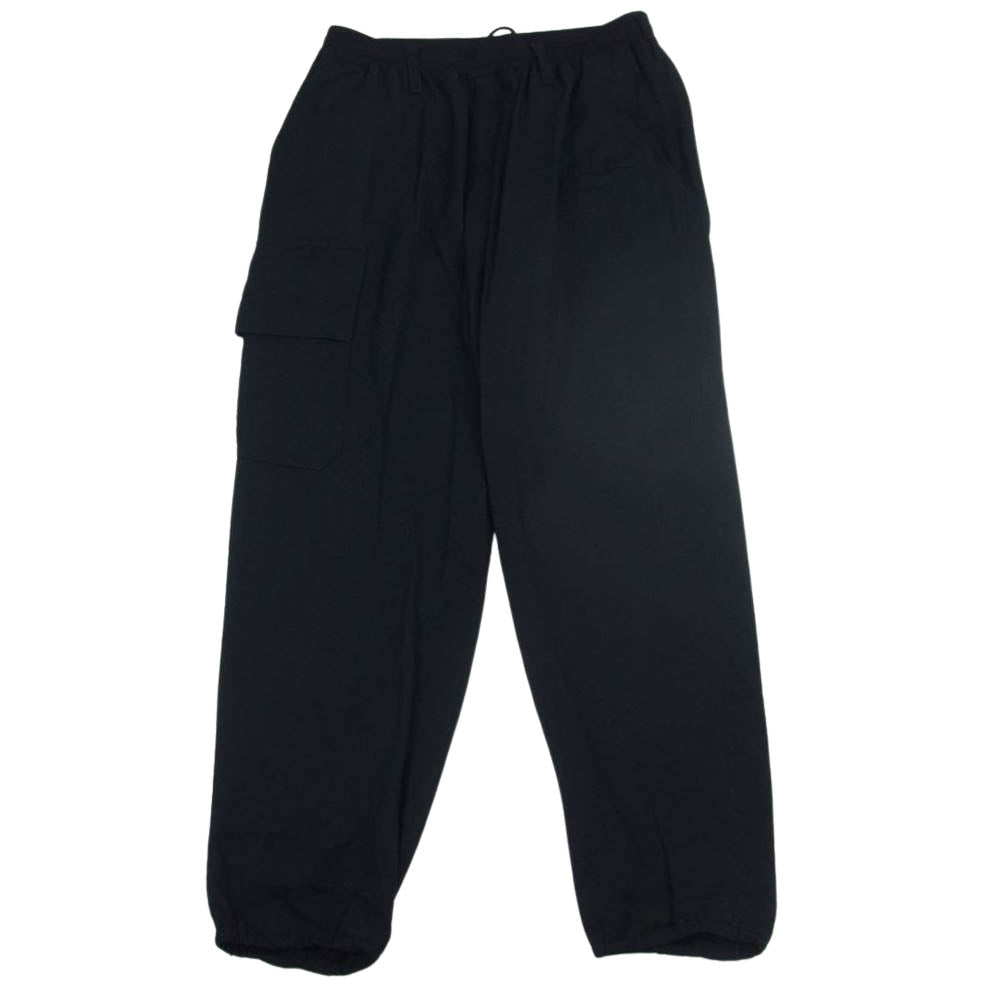レギュレーション ヨウジヤマモト メン 22SS HG-P03-240 Drawing Pants ドローコード カーゴ パンツ ブラック系 2【中古】