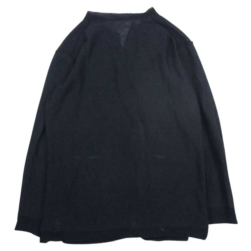 Yohji Yamamoto POUR HOMME ヨウジヤマモトプールオム 20SS HN-K78-373 7G ポリエチレンヨリイトプレーティング リバーシブル ニット ジャケット ブラック系 3【中古】