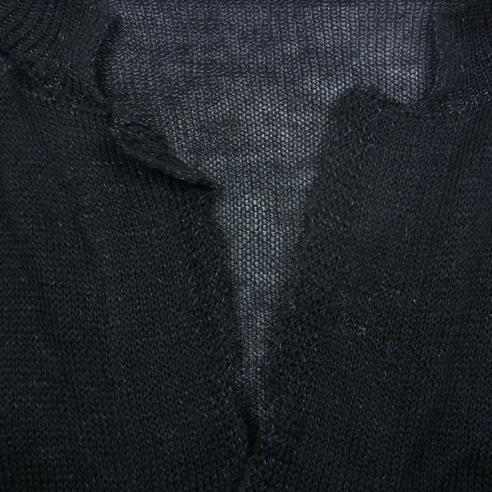 Yohji Yamamoto POUR HOMME ヨウジヤマモトプールオム 20SS HN-K78-373 7G ポリエチレンヨリイトプレーティング リバーシブル ニット ジャケット ブラック系 3【中古】