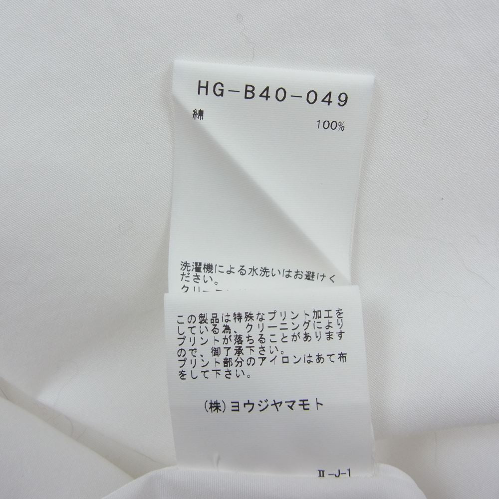 Yohji Yamamoto POUR HOMME ヨウジヤマモトプールオム 22SS HG-B40-049 フラワープリント 半袖 シャツ ホワイト系 3【美品】【中古】