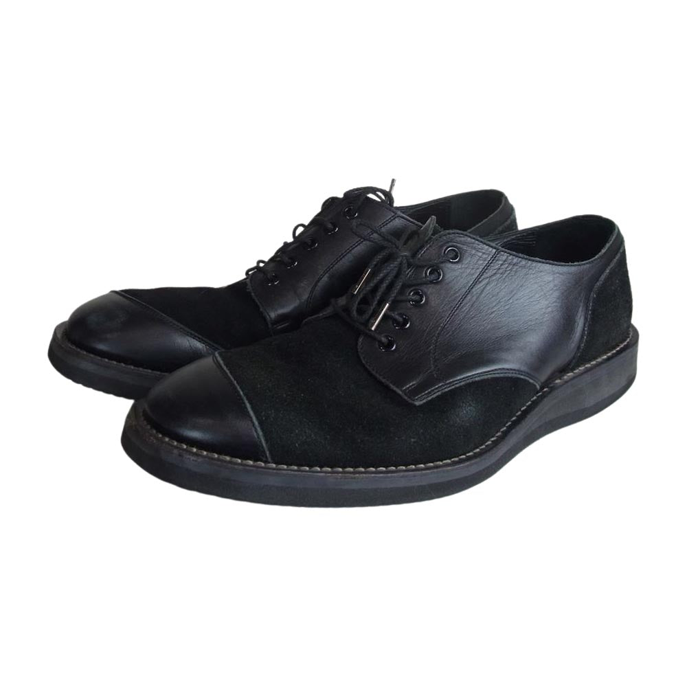 Yohji Yamamoto POUR HOMME ヨウジヤマモトプールオム 11AW HP-E07-755 スエード レザー コンビネーション ドレスシューズ ブラック系【中古】