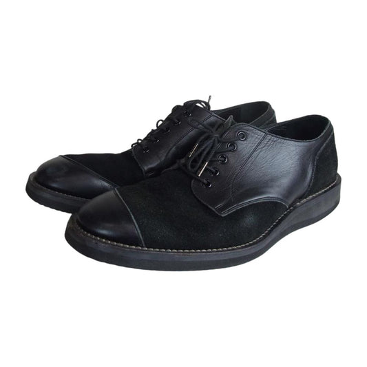 Yohji Yamamoto POUR HOMME ヨウジヤマモトプールオム 11AW HP-E07-755 スエード レザー コンビネーション ドレスシューズ ブラック系【中古】