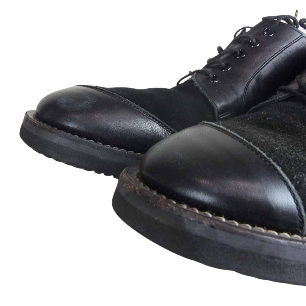 Yohji Yamamoto POUR HOMME ヨウジヤマモトプールオム 11AW HP-E07-755 スエード レザー コンビネーション ドレスシューズ ブラック系【中古】