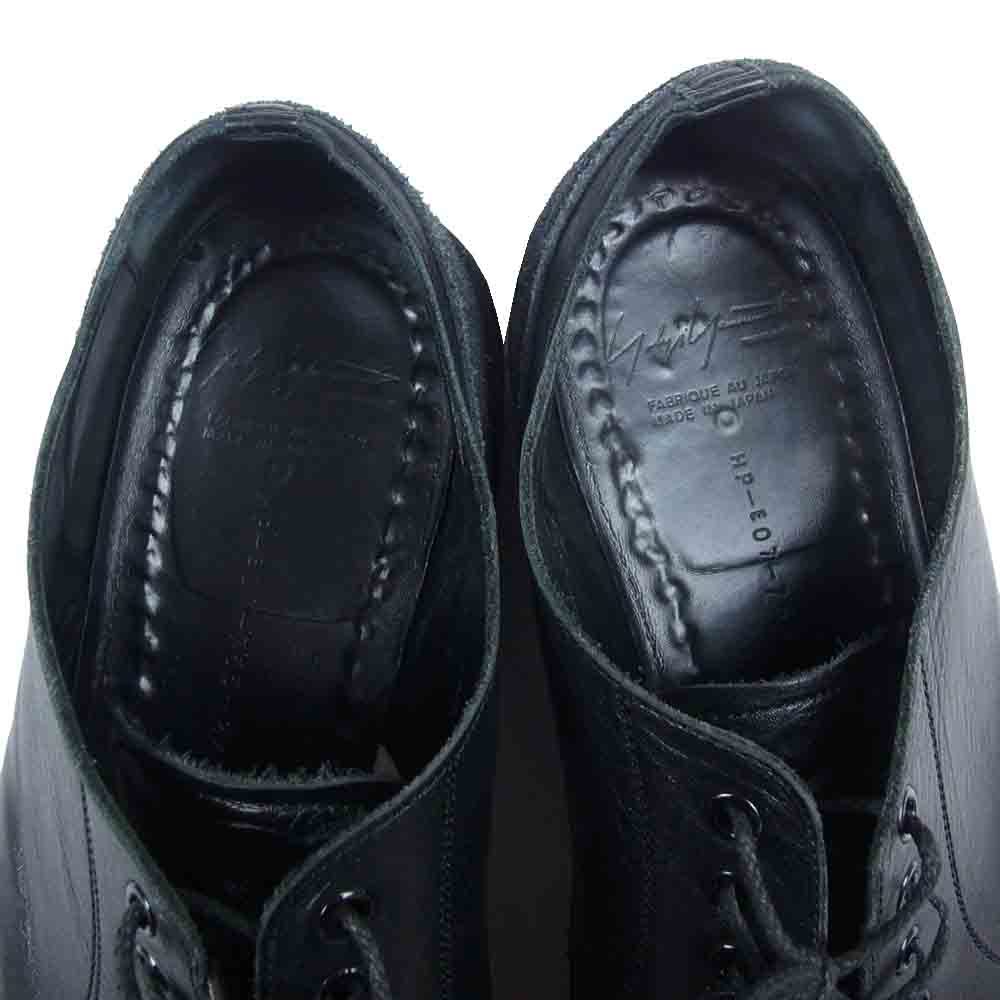 Yohji Yamamoto POUR HOMME ヨウジヤマモトプールオム 11AW HP-E07-755 スエード レザー コンビネーション ドレスシューズ ブラック系【中古】