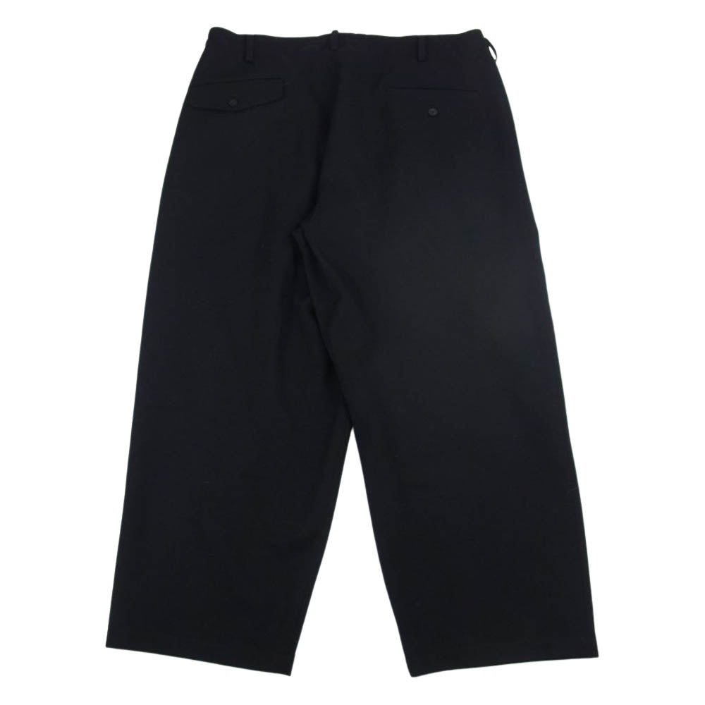 Yohji Yamamoto POUR HOMME ヨウジヤマモトプールオム 21AW HX-P20-103 N-1タック アーミーギャバジン ウール 中太 紐パンツ ブラック系 3【中古】