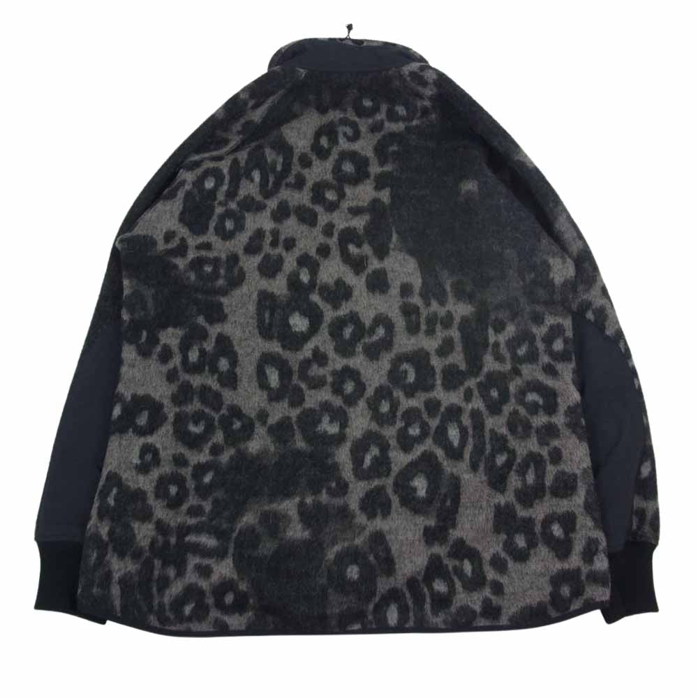 Y-3 Yohji Yamamoto ワイスリー ヨウジヤマモト HS9927 LEOPARD FLEECE JACKET MULTICOLOR レオパード フリース ジャケット チャコール系 XL【中古】