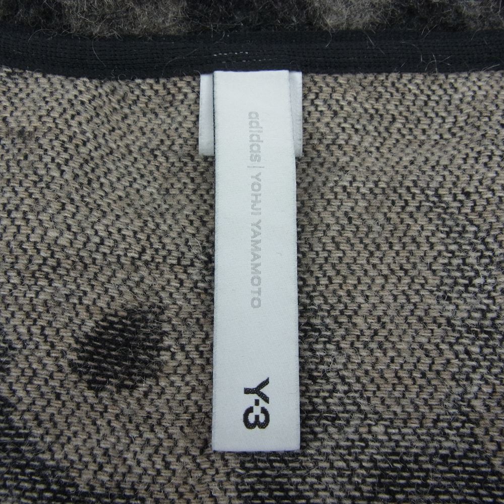 Y-3 Yohji Yamamoto ワイスリー ヨウジヤマモト HS9927 LEOPARD FLEECE JACKET MULTICOLOR レオパード フリース ジャケット チャコール系 XL【中古】