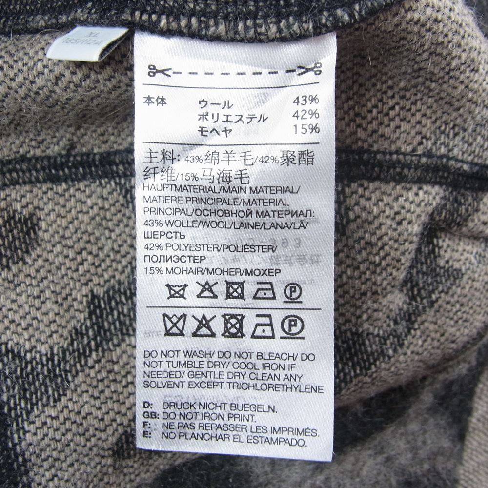 Y-3 Yohji Yamamoto ワイスリー ヨウジヤマモト HS9927 LEOPARD FLEECE JACKET MULTICOLOR レオパード フリース ジャケット チャコール系 XL【中古】