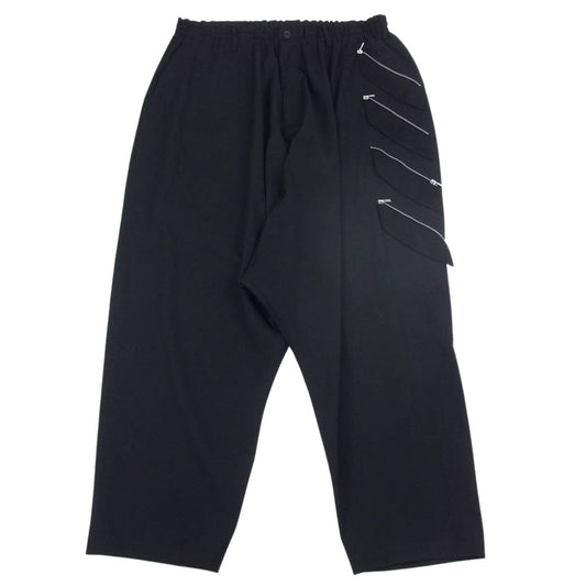 Yohji Yamamoto POUR HOMME ヨウジヤマモトプールオム 20AW HR-P24-845 ファスナー ラップ サルエルパンツ ブラック系 3【中古】