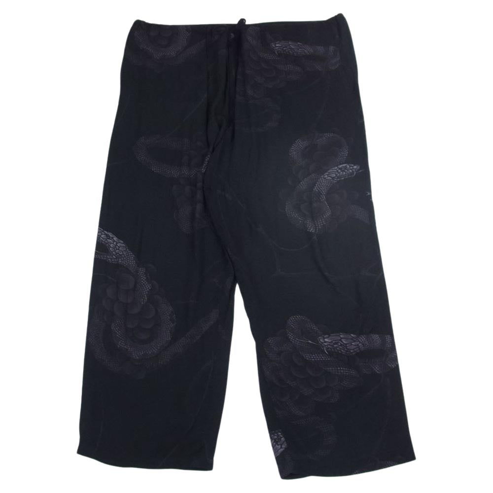 ブラックスキャンダル ヨウジヤマモト 19AW HC-P94-225 蛇葡萄 プリント レーヨン 紐パンツ ブラック系 1【中古】