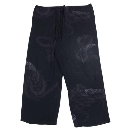 ブラックスキャンダル ヨウジヤマモト 19AW HC-P94-225 蛇葡萄 プリント レーヨン 紐パンツ ブラック系 1【中古】
