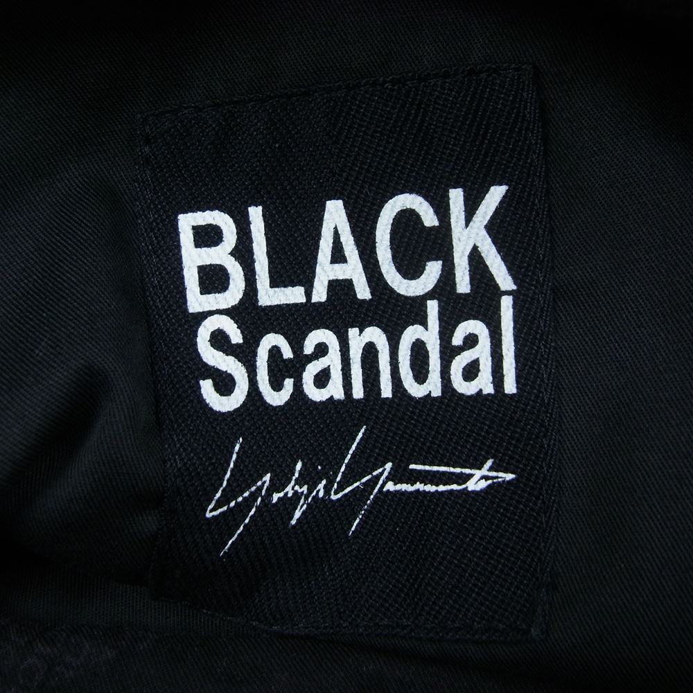 ブラックスキャンダル ヨウジヤマモト BLACK Scandal Yohji Yamamoto 19AW HC-P94-225 蛇葡萄 プリント レーヨン 紐パンツ ブラック系 1